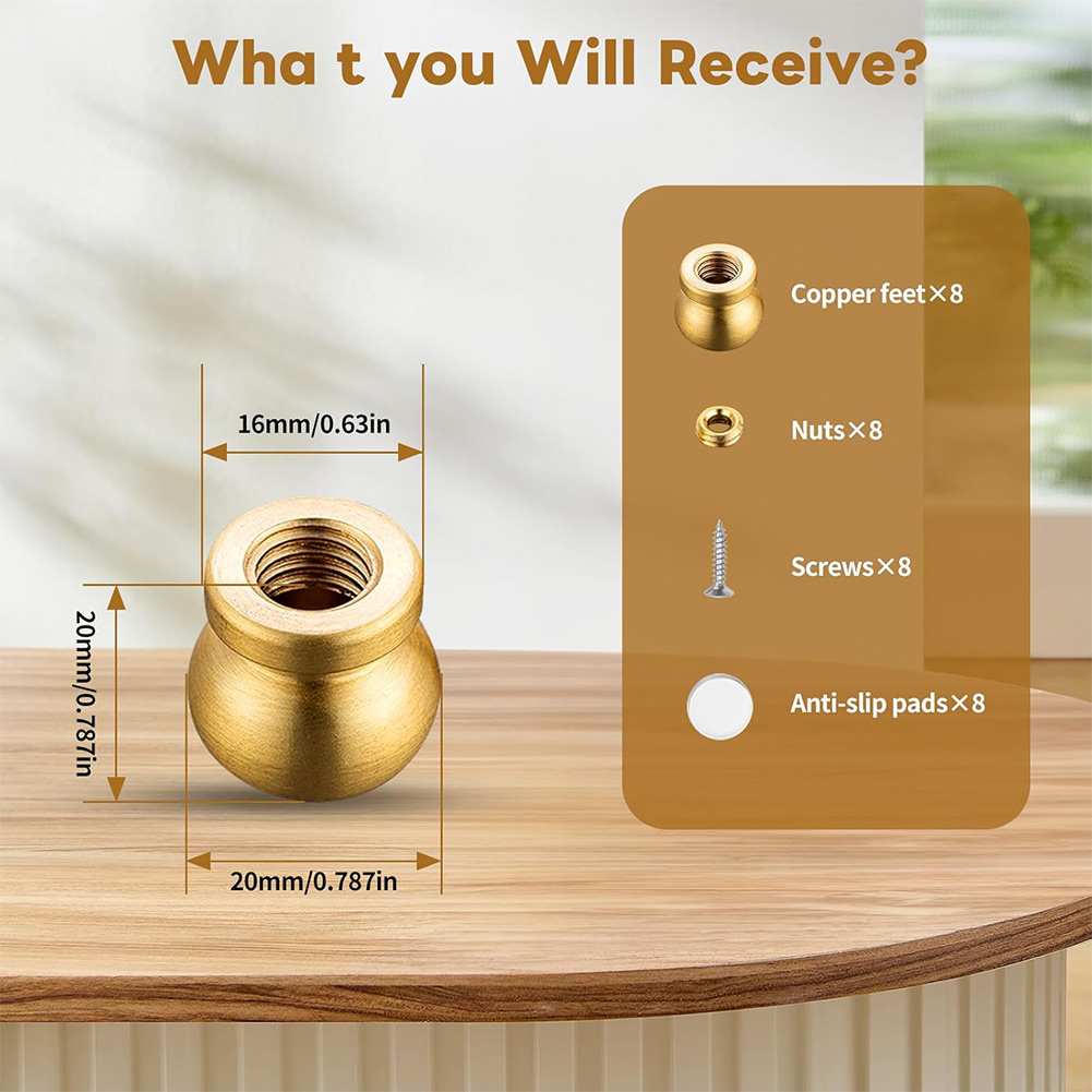 Brass Board Feet Set of 4 for  - Display Risers Set 评论和价格